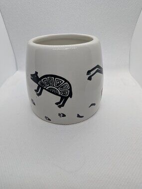 Vintage 1998 Ceramic Mug from The Treasure Chest Mimbres-Style Motif Kokopelli
